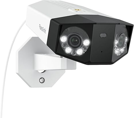 Reolink Duo 3 PoE 16MP outdoor security camera offering 180-degree panoramic view and smart detection features.