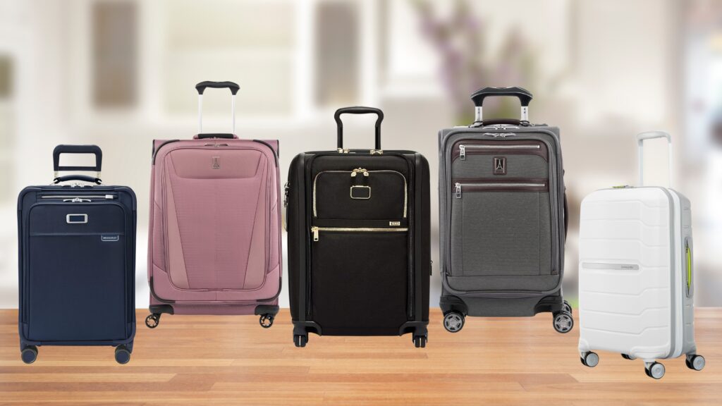 Lightweight suitcase set with handles and wheels