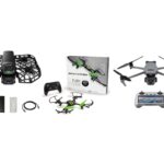 Drone flying over a scenic landscape capturing 4K video footage for vlogging
