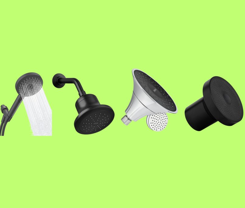 A close-up image of a shower head filter